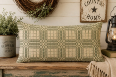 NORMANDY GREEN/TAN PILLOW SHAM 20X30 *NEW*